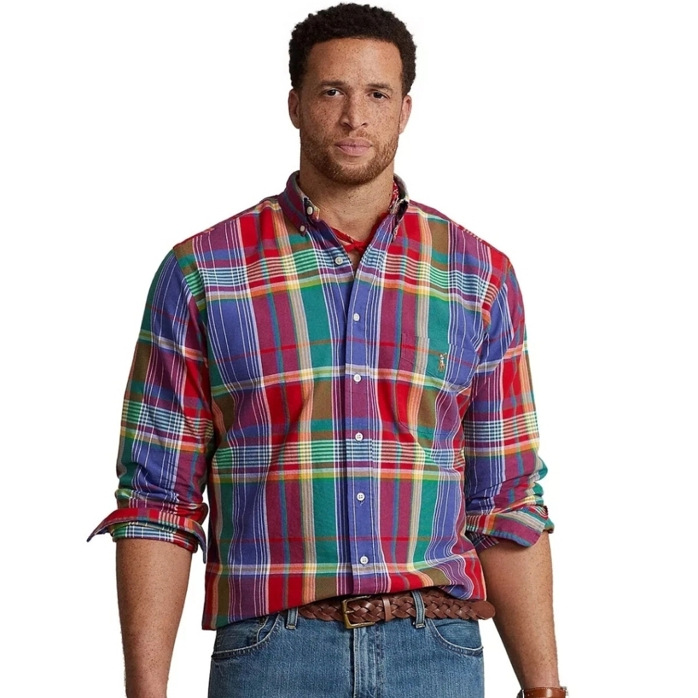 Polo Ralph Lauren Mens Multicolor ClassiC Fit Long Sleeve Button Down XL